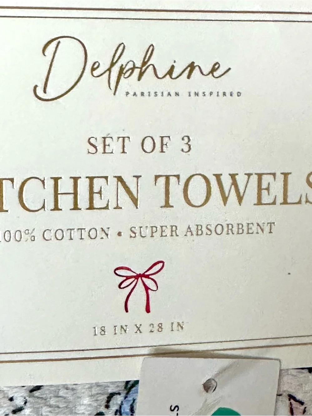 Delphine Dog Print 3 Kitchen Towel Set in Pastel Colors Brand New